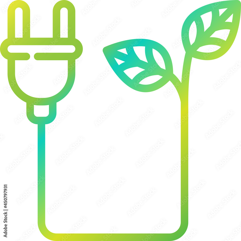 green energy gradient icon