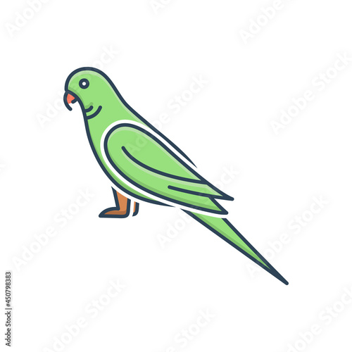 Color illustration icon for parrot  © WEBTECHOPS