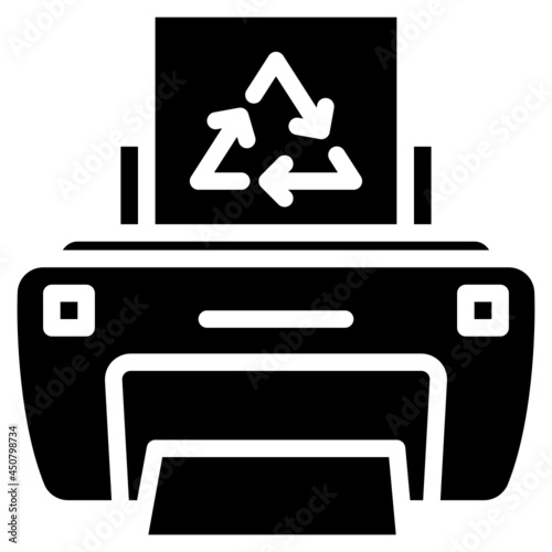 recycled paper solid icon