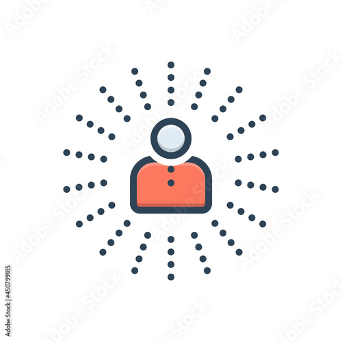 Color illustration icon for consciousness