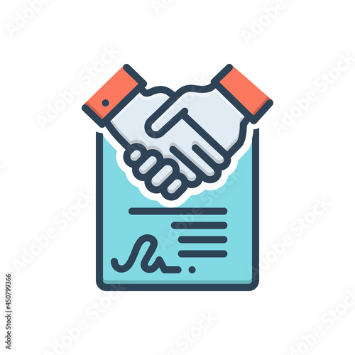 Color illustration icon for consensus
