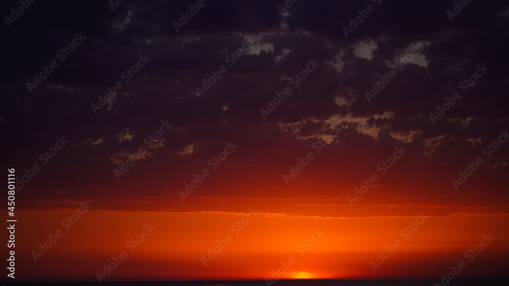 Beautiful sunset in Batumi on May 15, 2021