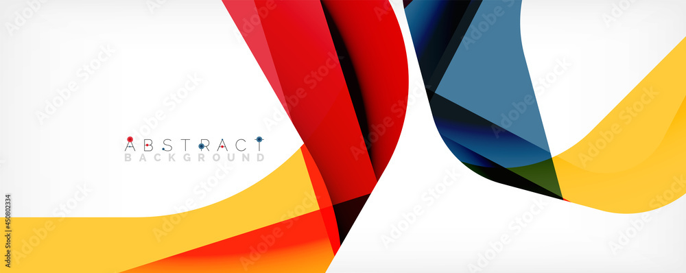 Minimal abstract background - color overlapping shapes on white with shadow lines. Vector Illustration For Wallpaper, Banner, Background, Landing Page Minimal abstract background - color overlapping shapes on white with shadow lines. Vector Illustration For Wallpaper, Banner, Background, Landing Page
