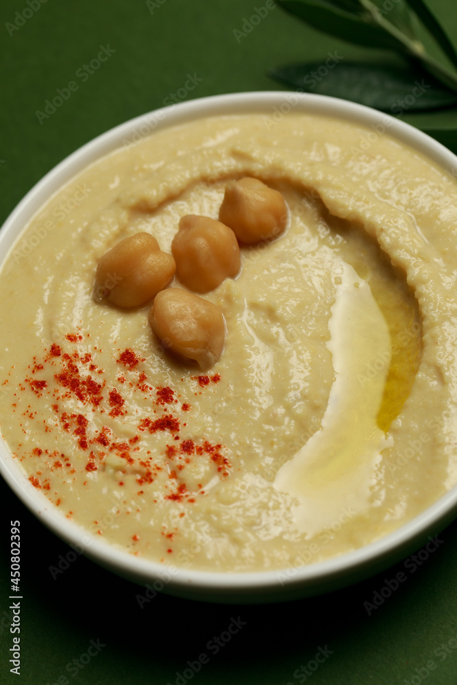 Hummus, spices, ingredients food styling Hummus, spices, ingredients food styling