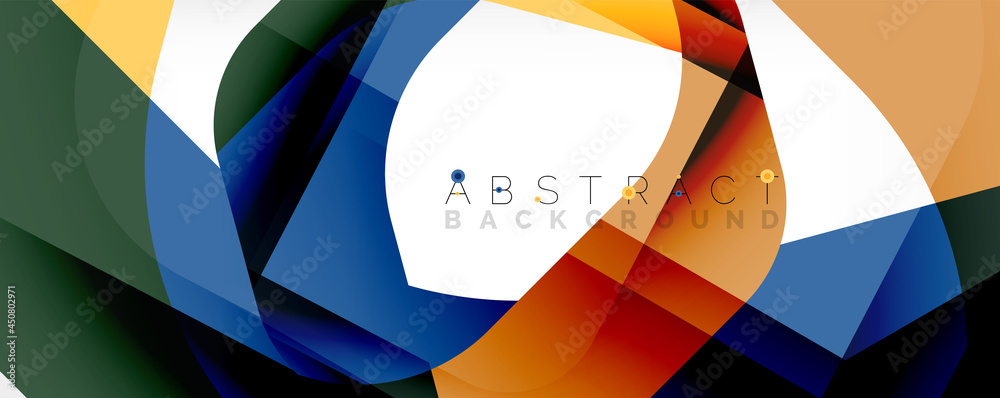 Minimal abstract background - color overlapping shapes on white with shadow lines. Vector Illustration For Wallpaper, Banner, Background, Landing Page Minimal abstract background - color overlapping shapes on white with shadow lines. Vector Illustration For Wallpaper, Banner, Background, Landing Page