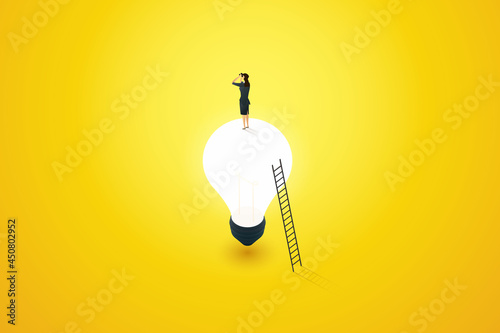 Business vision concept, planning to ideas or inspiration.
