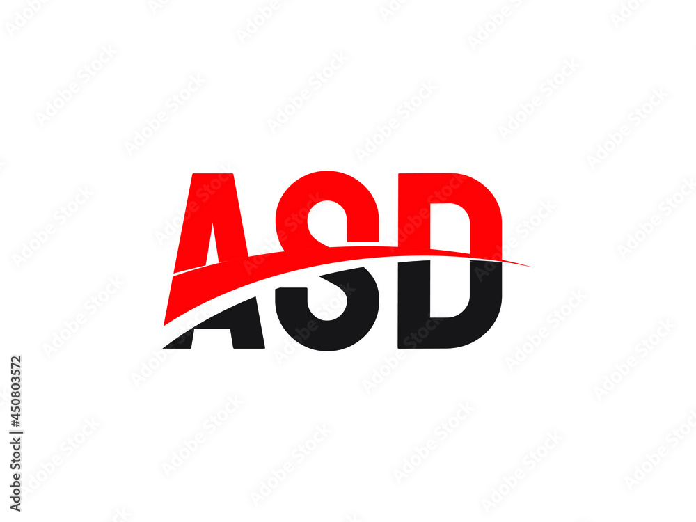 ASD Letter Initial Logo Design Vector Illustration ASD Letter Initial Logo Design Vector Illustration