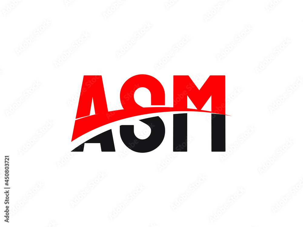ASM Letter Initial Logo Design Vector Illustration ASM Letter Initial Logo Design Vector Illustration