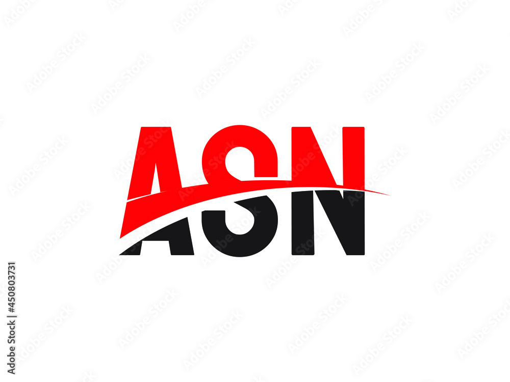 ASN Letter Initial Logo Design Vector Illustration