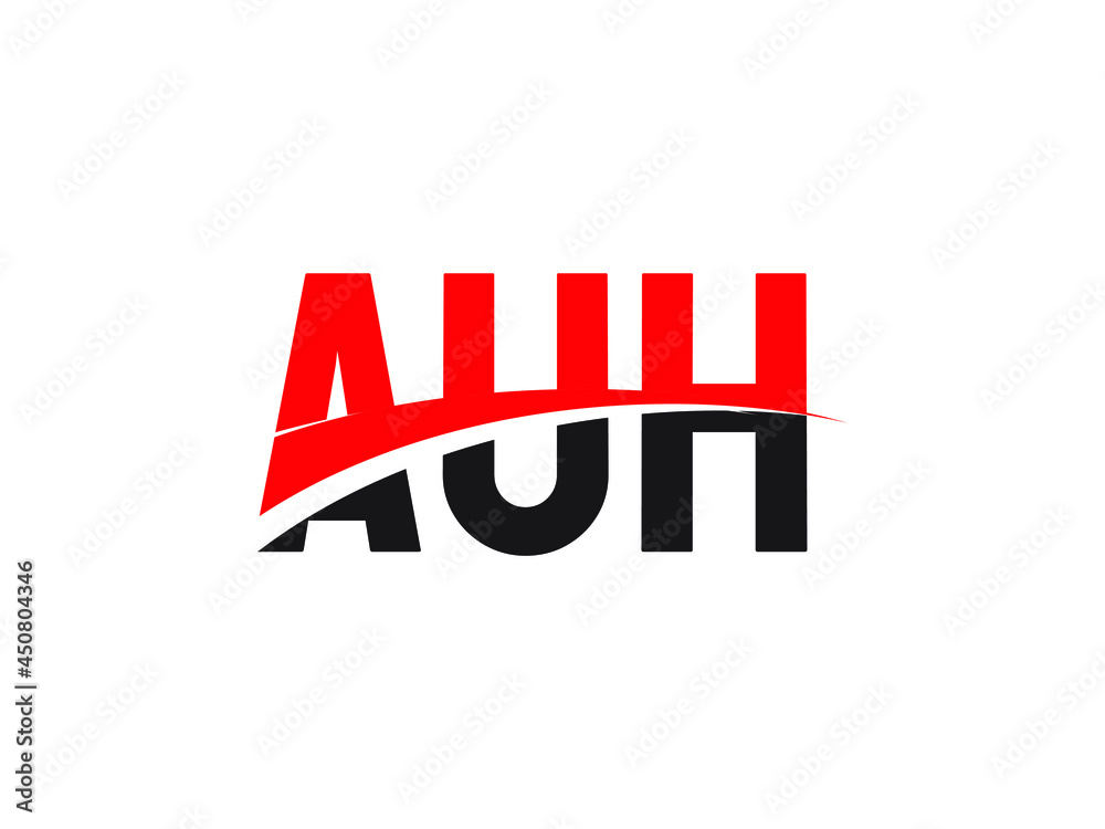 AUH Letter Initial Logo Design Vector Illustration