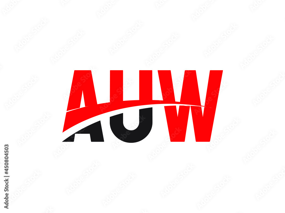 AUW Letter Initial Logo Design Vector Illustration