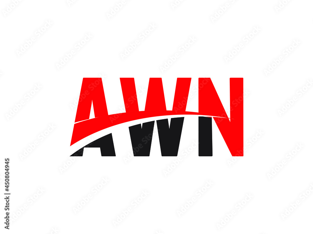 AWN Letter Initial Logo Design Vector Illustration AWN Letter Initial Logo Design Vector Illustration