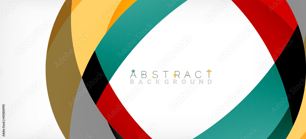 Color circle shapes, minimal geometric background. Trendy dynamic composition. Vector Illustration For Wallpaper, Banner, Background, Landing Page Color circle shapes, minimal geometric background. Trendy dynamic composition. Vector Illustration For Wallpaper, Banner, Background, Landing Page