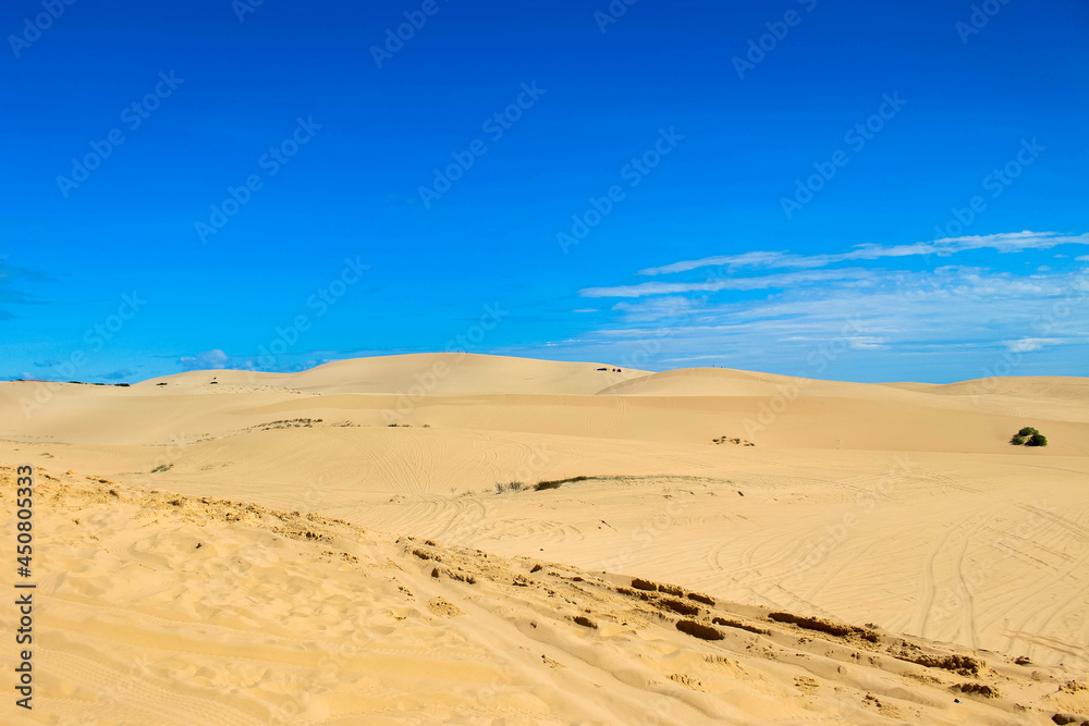 Mui Ne's sand dunes and clear sky in Viet Nam