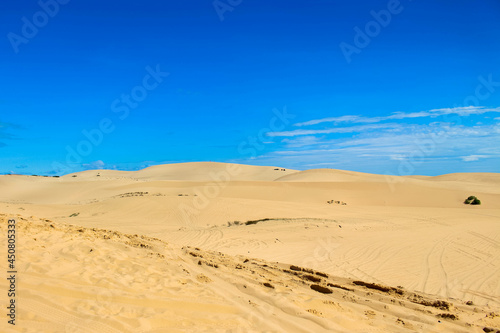 Mui Ne's sand dunes and clear sky in Viet Nam