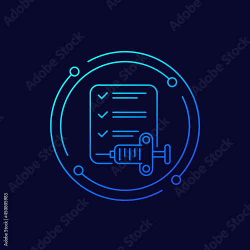 biopsy test line vector icon