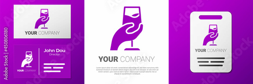 Logotype Wine tasting, degustation icon isolated on white background. Sommelier. Smells of wine. Logo design template element. Vector
