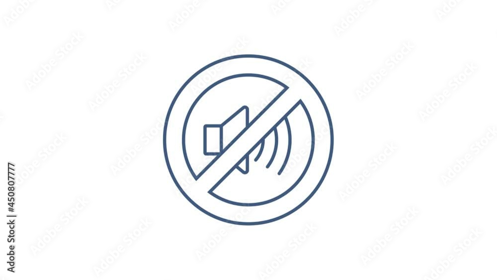 No sound phone. Telephone call. Cell phone icon. Motion graphics. No sound phone. Telephone call. Cell phone icon. Motion graphics.