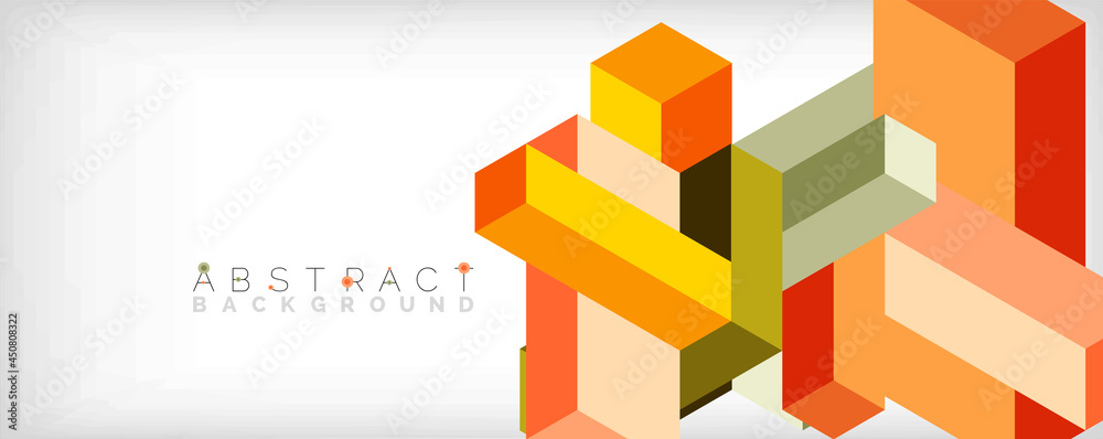Abstract background. 3d cubes, cubic elements and blocks. Techno or business concept for wallpaper, banner, background, landing page Abstract background. 3d cubes, cubic elements and blocks. Techno or business concept for wallpaper, banner, background, landing page