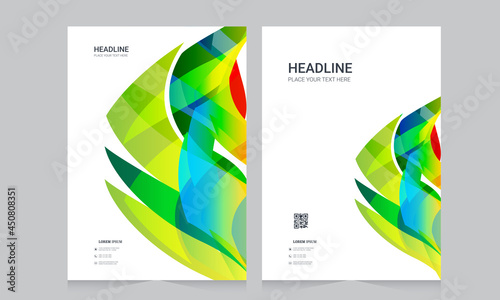 Abstract brochure template, cover design annual report, magazine