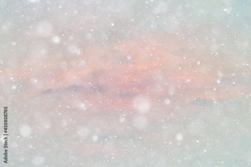 Fototapeta premium abstract snow background sky snowflakes gradient