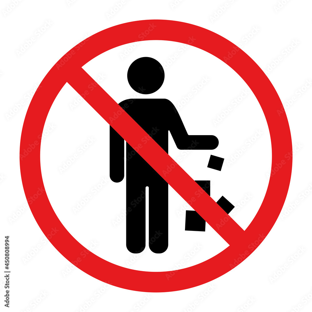 No littering symbol Vector illustration No littering symbol Vector illustration