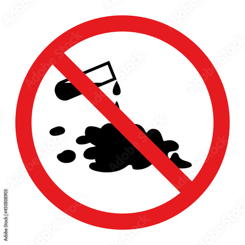 Chemical Spill Hazard Symbol vector illustration