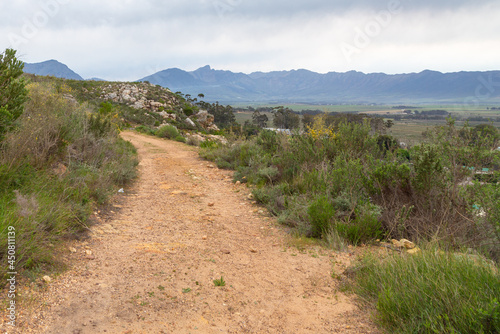 Small road in the Waterval Nature Reserve near Ceres in the Western Cape of South Africa