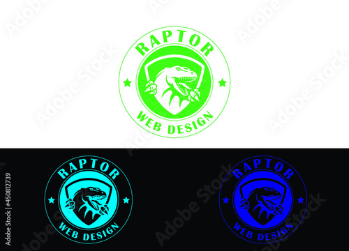 Raptor Logo or Icon Design Vector Image Template