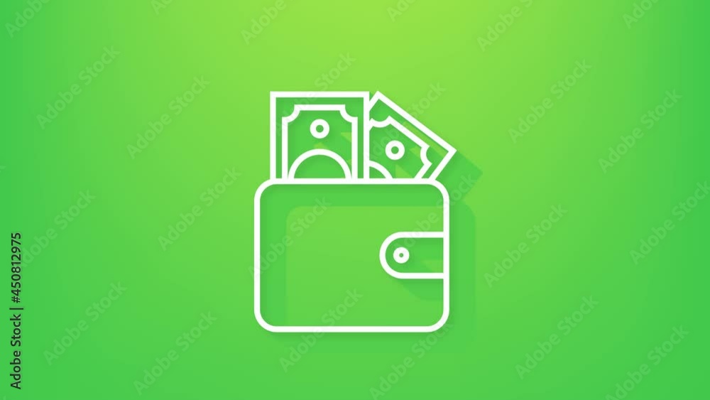 Money, finance and payments. Set outline web icon. Motion graphics. Money, finance and payments. Set outline web icon. Motion graphics.