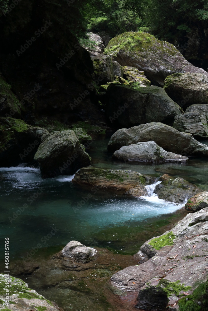 中津渓谷 清流 初夏 (高知県 仁淀川町) 中津渓谷 清流 初夏 (高知県 仁淀川町)