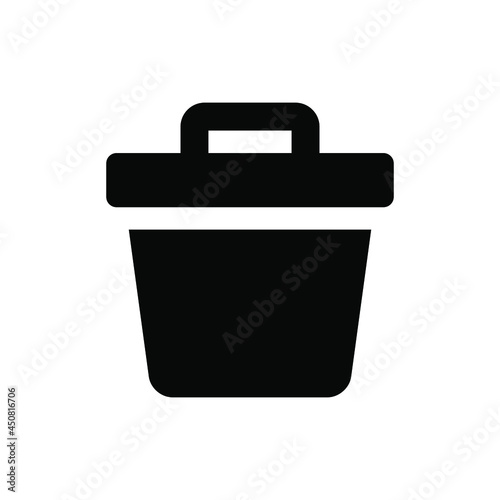 Trash bin icon vector graphic illustration