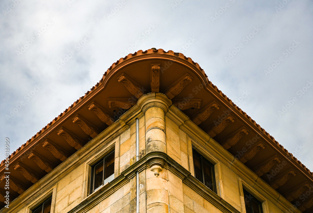 Fototapeta premium The beauty and originality of the architecture of the city of San Sebastian, Guipuzcoa, Basque Country, Spain.