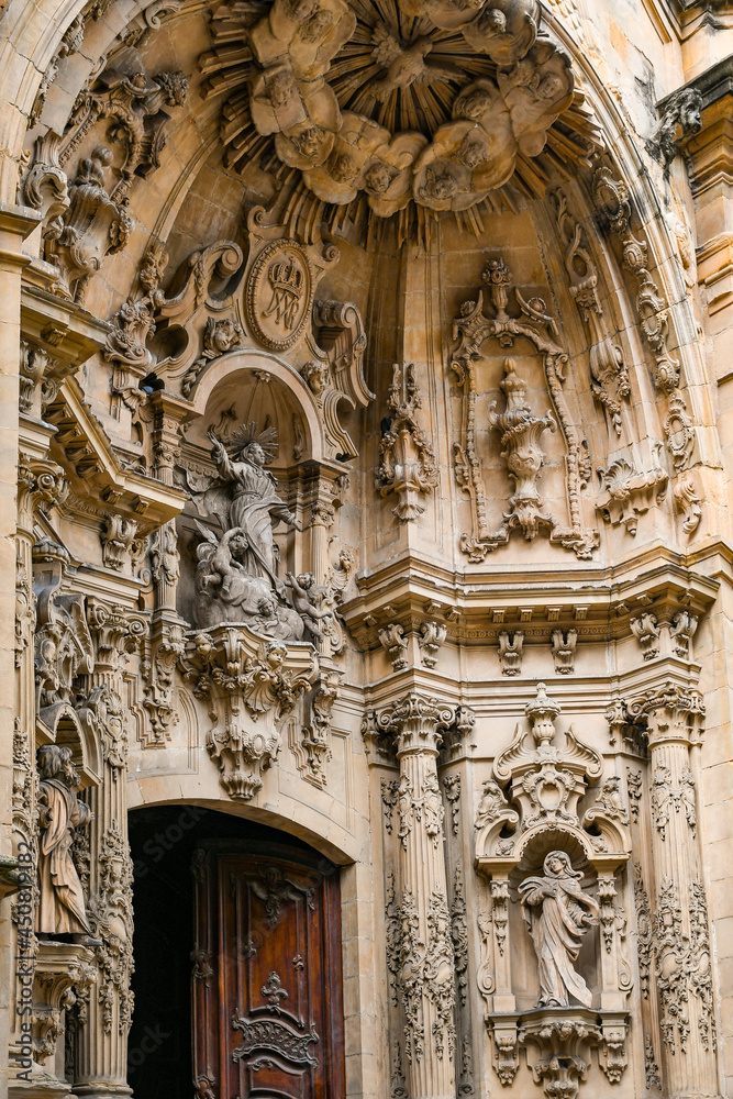 Magnificent Basilica of Santa María del Coro in San Sebastián, Guipuzcoa, Basque Country, Spain.