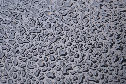 Close up water drops on metal surface can be used for web design