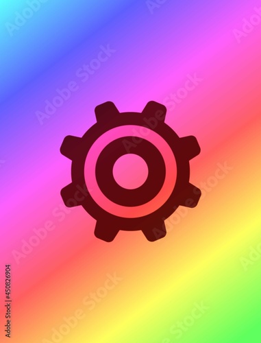 abstract colorful background with gears