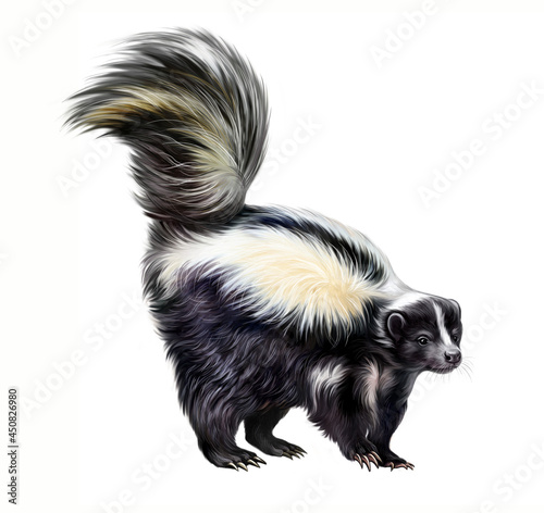 The striped skunk (Mephitis mephitis) photo