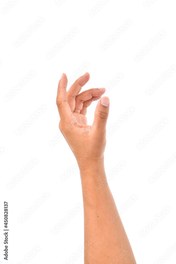Obraz premium Hands on white background
