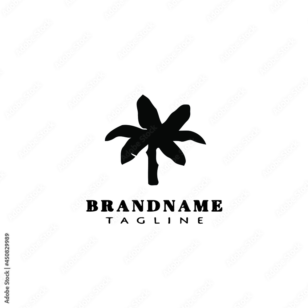 banana tree logo icon cartoon design template simple vector illustration banana tree logo icon cartoon design template simple vector illustration