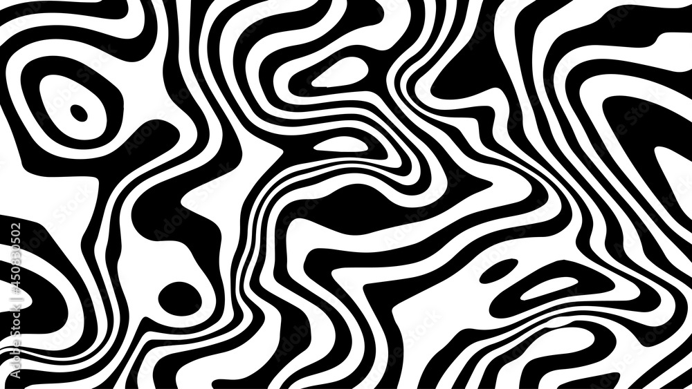 Motion graphic with black & white shapes