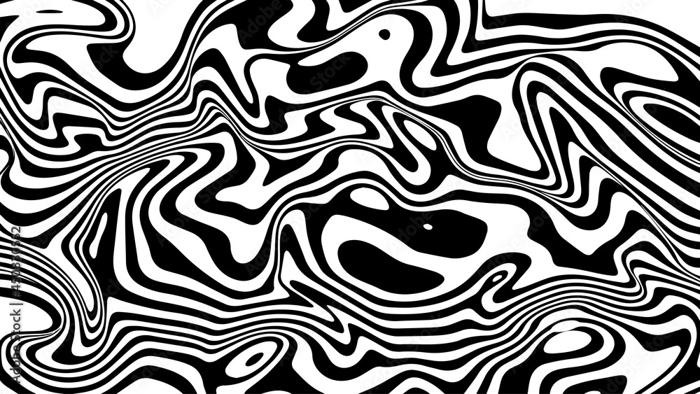 Vector graphic of Black and White abstract wavy background. Caustics ...
