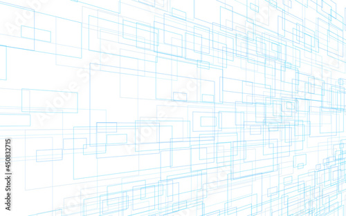 青い四角形の背景　ベクター素材