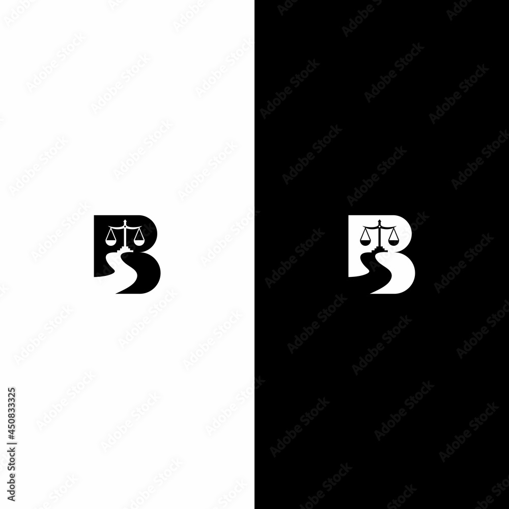 letter B scale of justice law firm logo creative unique letter B scale of justice law firm logo creative unique