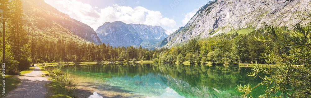 Scenic nature landscape scenery Bluntautal in Austria, summer time