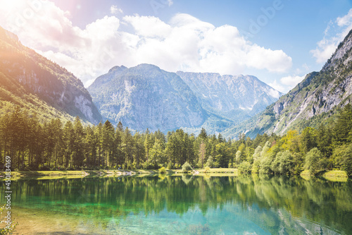 Fototapeta Naklejka Na Ścianę i Meble -  Scenic nature landscape scenery Bluntautal in Austria, summer time