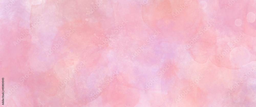 にじみが綺麗な淡いピンク色の水彩画風の背景イラスト Stock Illustration Adobe Stock