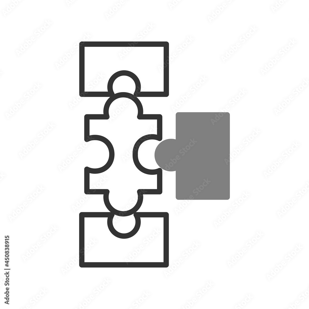Obraz premium Puzzle Line Solid Vector Icon Design