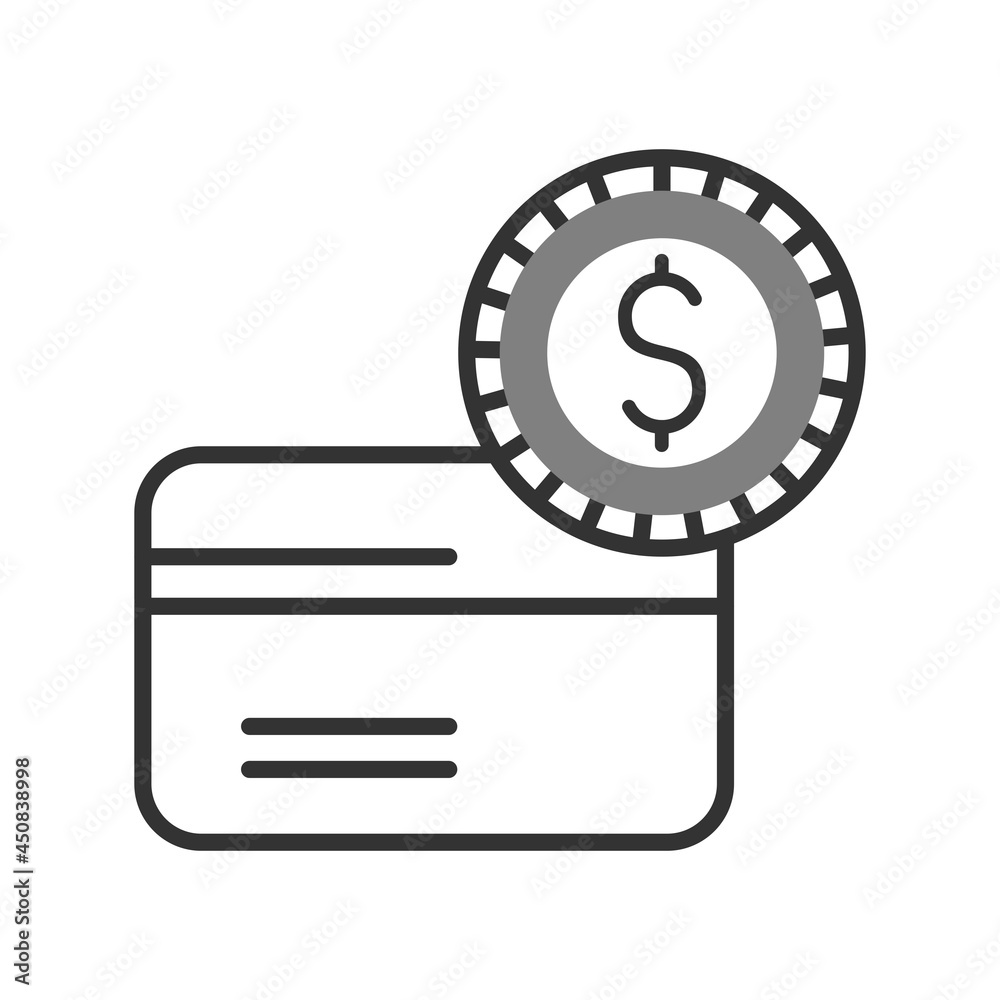 Coins Line Solid Vector Icon Design Coins Line Solid Vector Icon Design