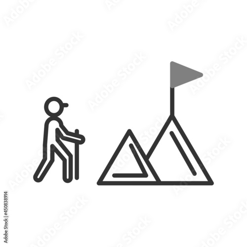 Goal Line Solid Vector Icon Design