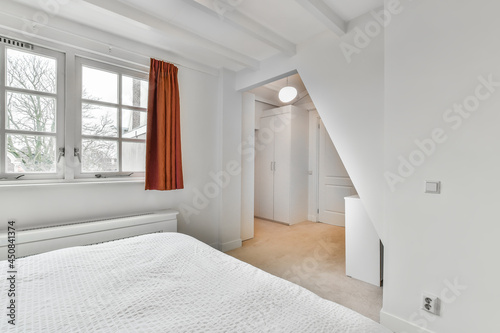 Beautiful interior design of modern and cozy bedroom